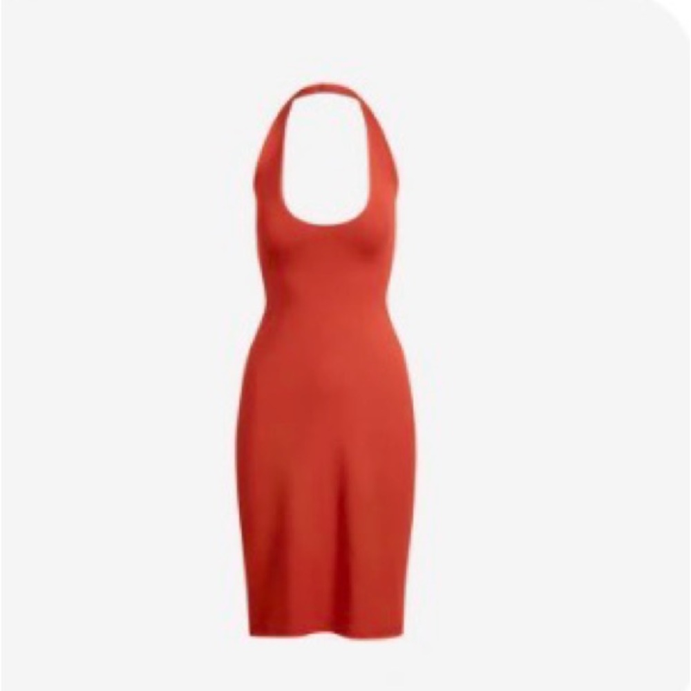 SKIMS Terra Smooth Layer Halter MIDI Dress